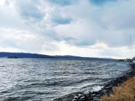 1月7日の宍道湖畔（ニューアーバンホテルより）